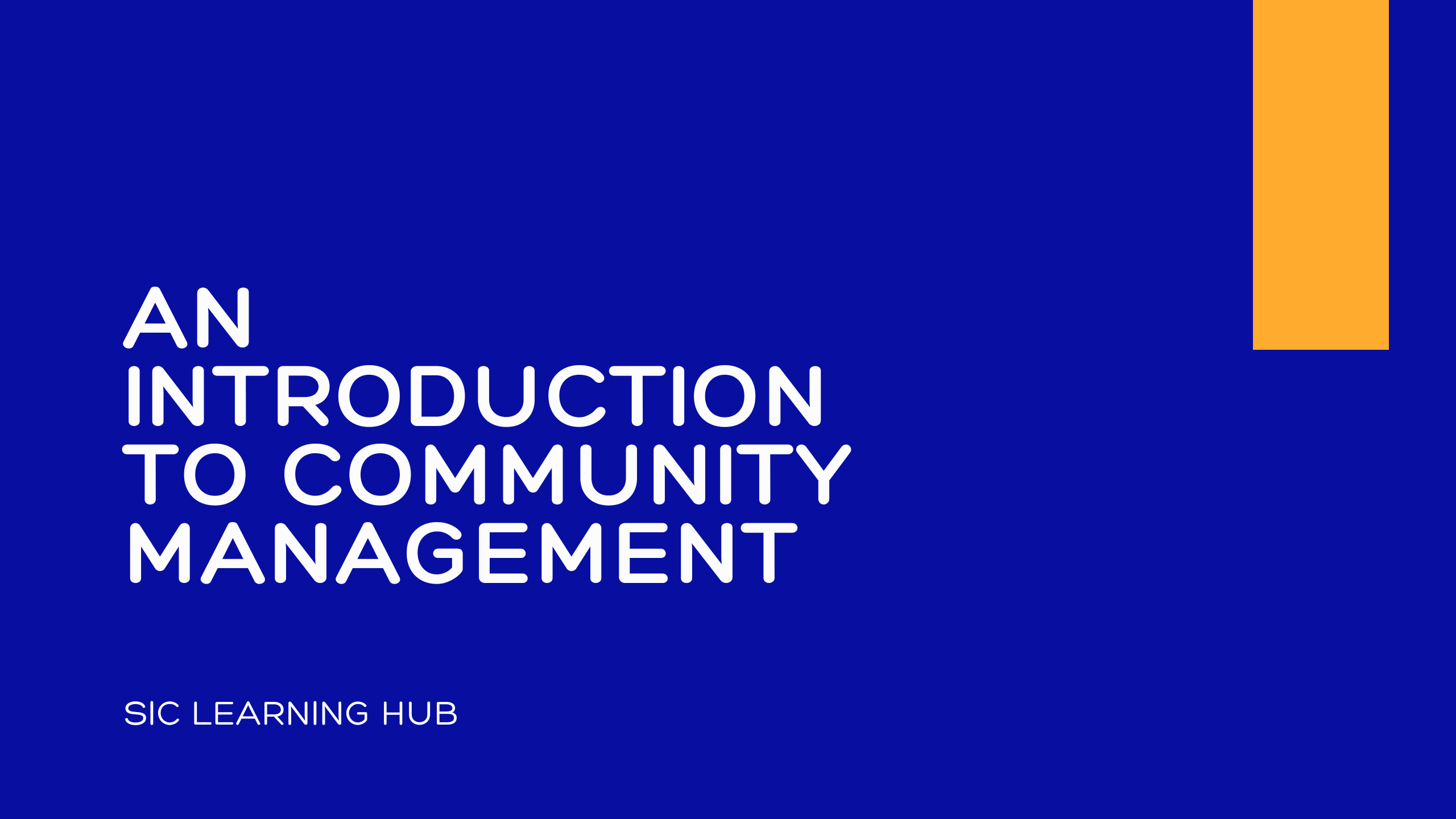 An Introduction to Community Management 