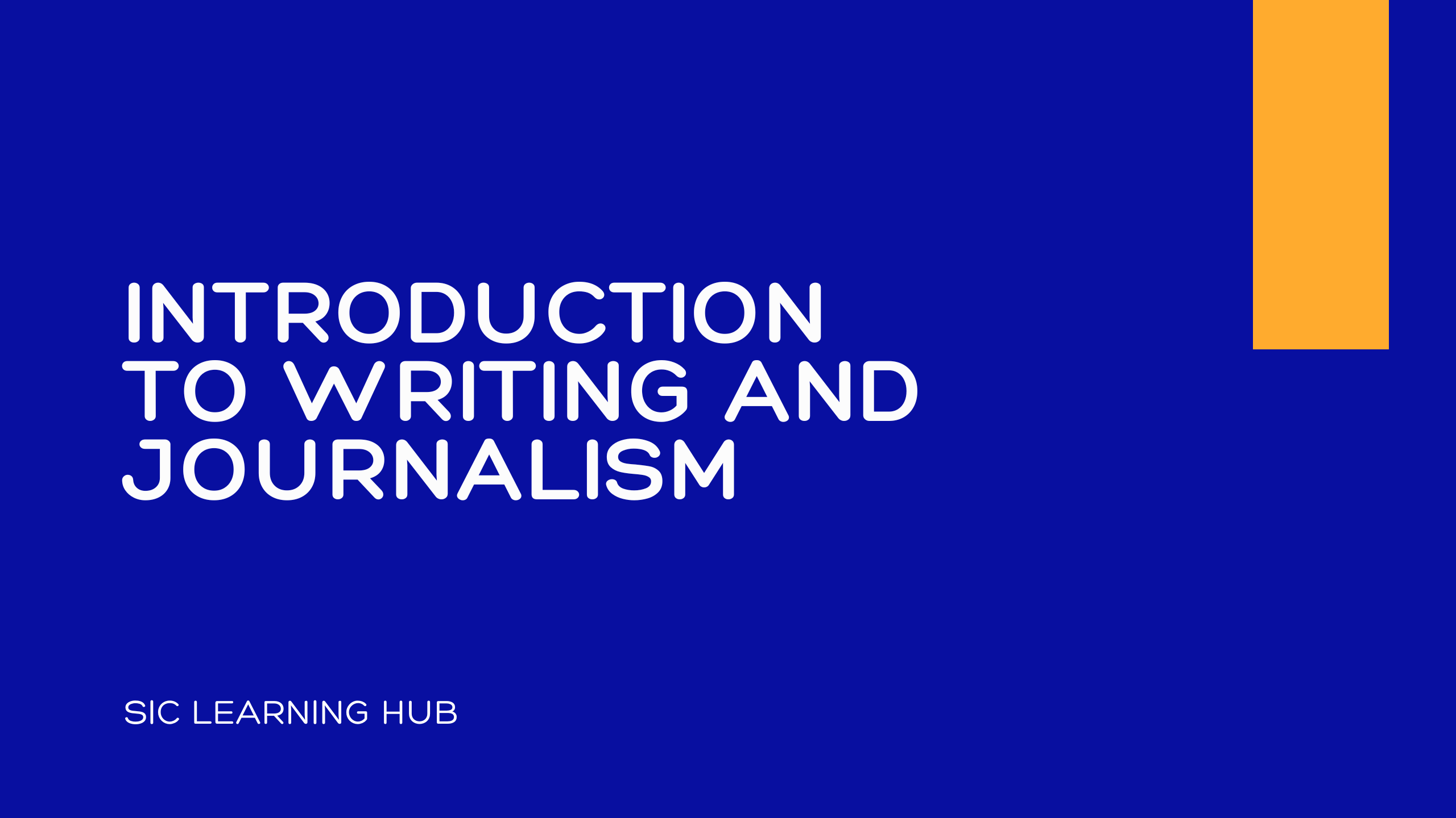 An Introduction to Writing and Journalism
